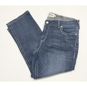 Ariat Women's REAL Mid Rise Straight Leg Jeans Size 20W 28" Inseam Stitch Denim